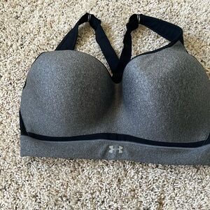 Under Armour grey sports bra, 36DD